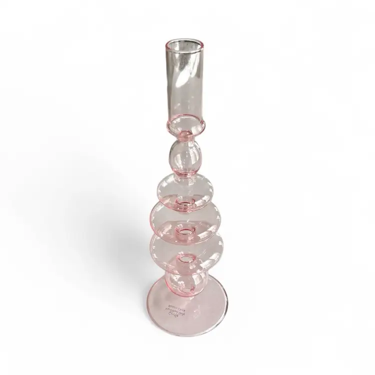 Pale Pink Glass Bud Vase