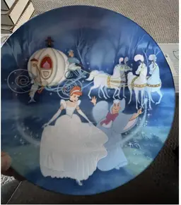 Disney Collectors Plate Cinderella Biddidi Bobbidi Boo Plate #1 COA