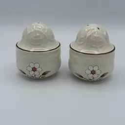 Vintage Stoneware Salt and Pepper Shakers