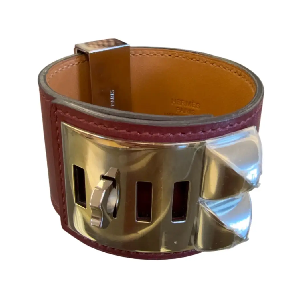 Hermes Leather Collier De Chien Bracelet