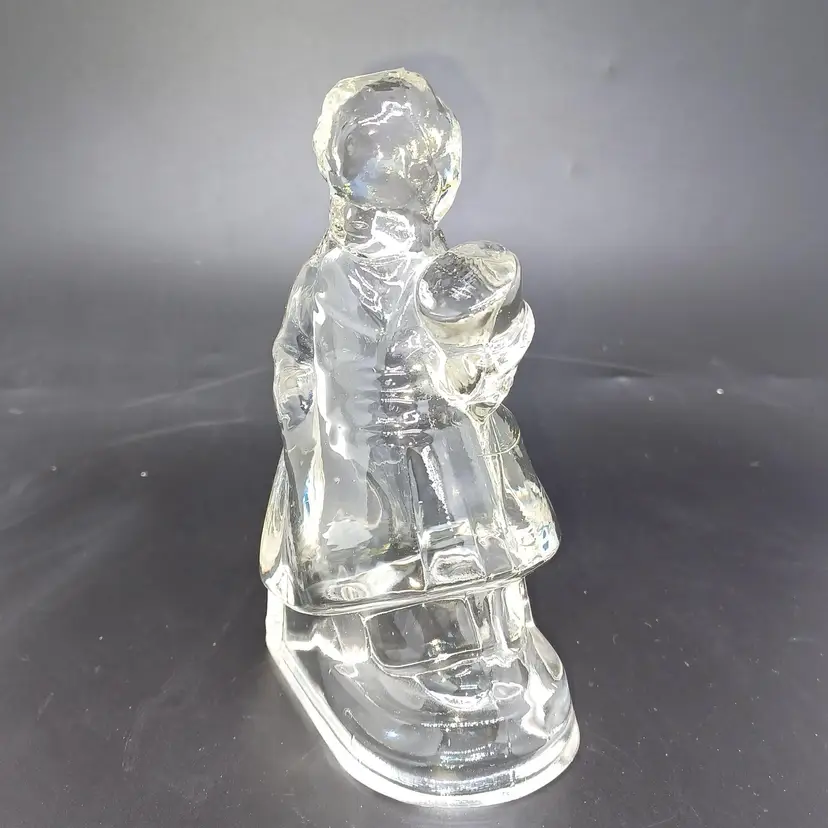 Vintage Glass Candy Holder Little Boy with Top Hat and Tails Circa 1920s