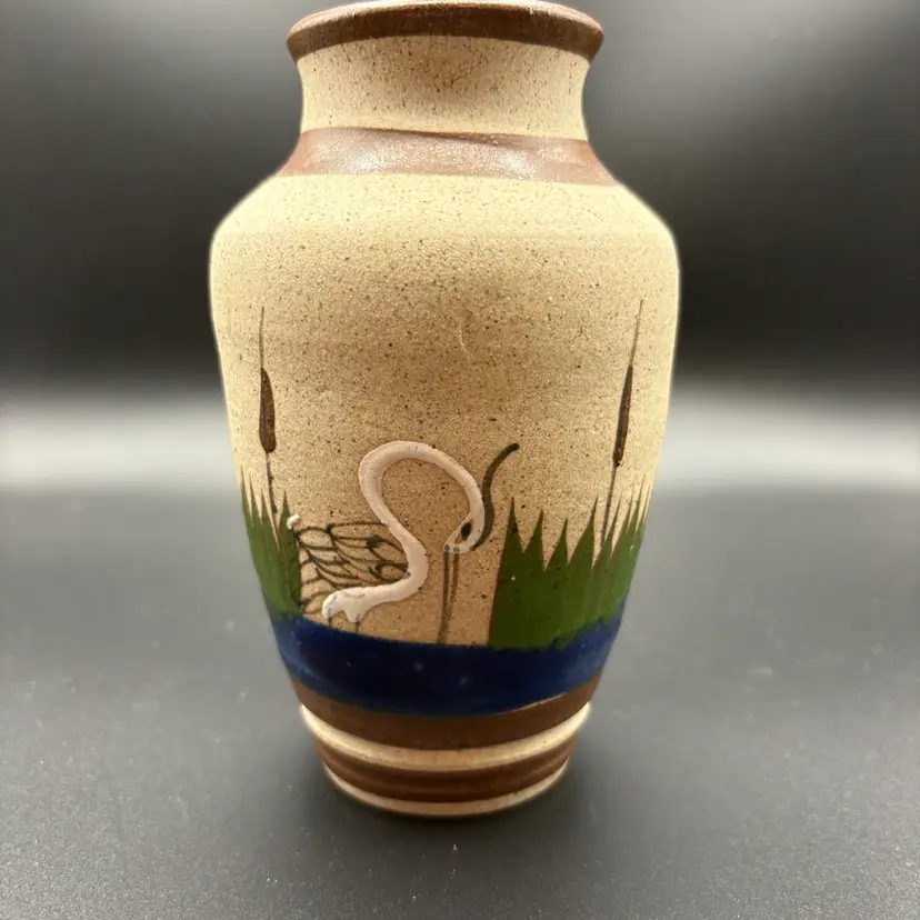 Tonala Crane Vase