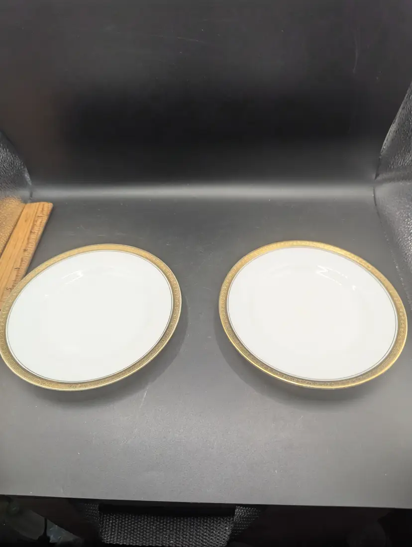 Vintage Set of 2 M Z Altrohlau Maria Theresia Carlsbad Czechoslovakia 6" Bread/ DessertPlates