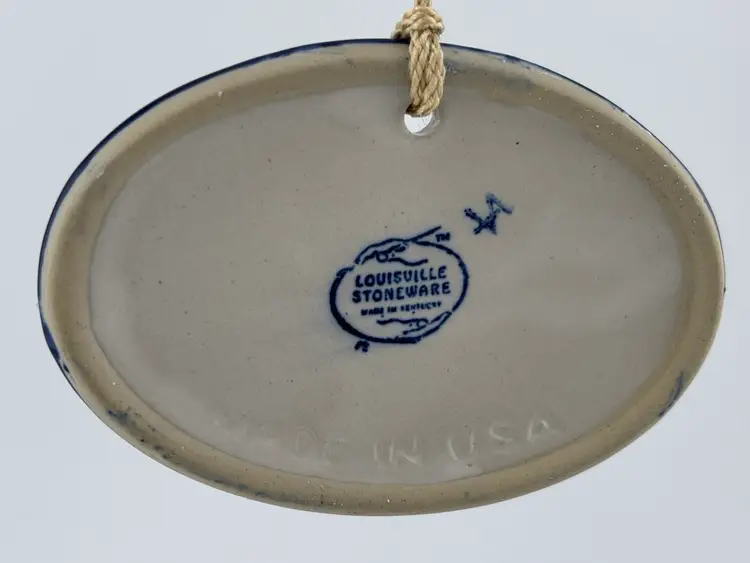 Louisville Stoneware Angel w/ Trumpet Hanging Ornament Decor