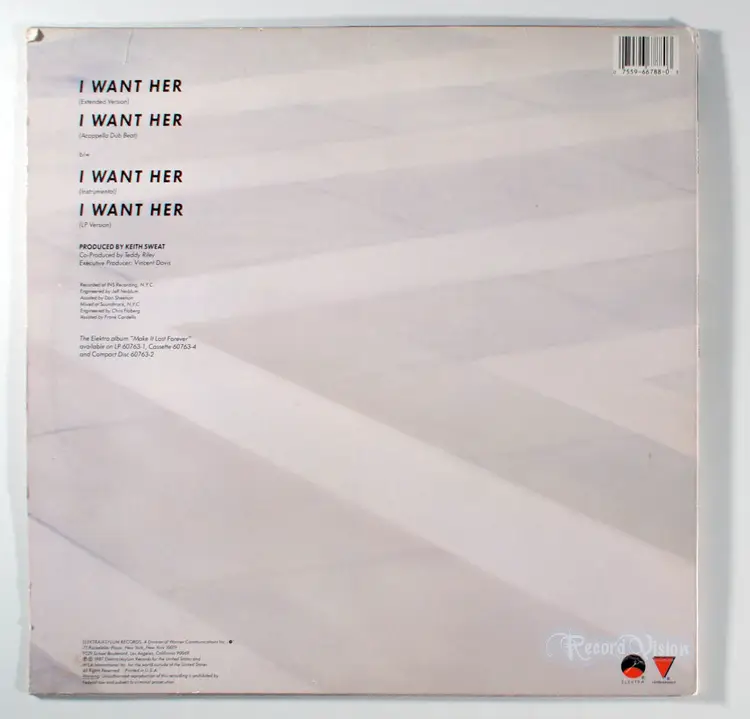 Keith Sweat - I Want Her (12" Single) (1987) Vinyl • New Jack Swing, Remix