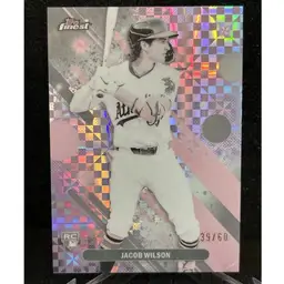 2025 Topps Finest Jacob Wilson Pearl Checkerboard Refractor 39/60 RC