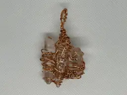 Charged Triple Quartz Copper Wire Pendant