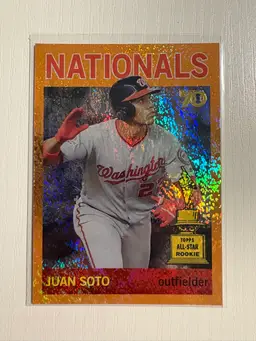 2021 Topps All-Star Rookie Cup Juan Soto Orange Holofractor /25! Washington Nationals New York Mets