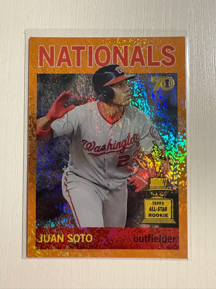 2021 Topps All-Star Rookie Cup Juan Soto Orange Holofractor /25! Washington Nationals New York Mets