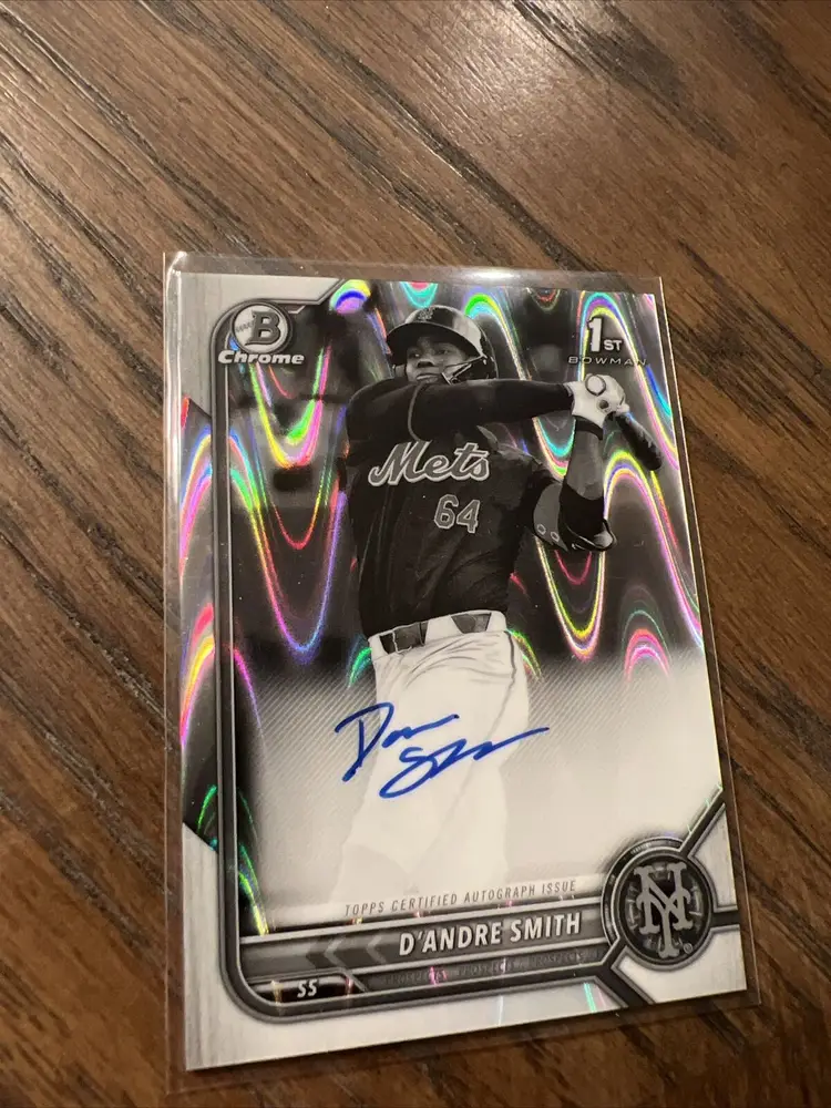 2022 Bowman Draft DAndre Smith Chrome  Raywave Refractor 1st Auto SSP
