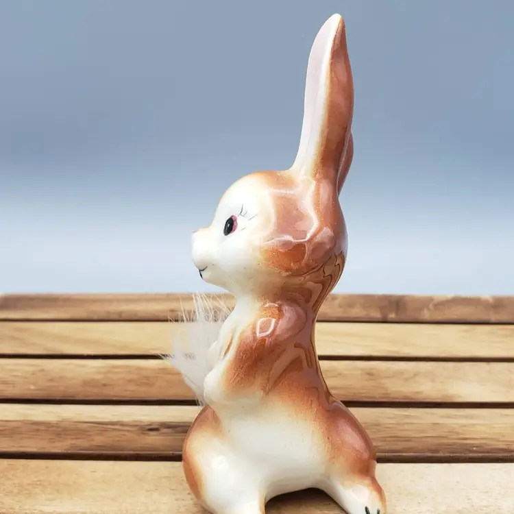 Adorable Bunny Rabbit with fur tail