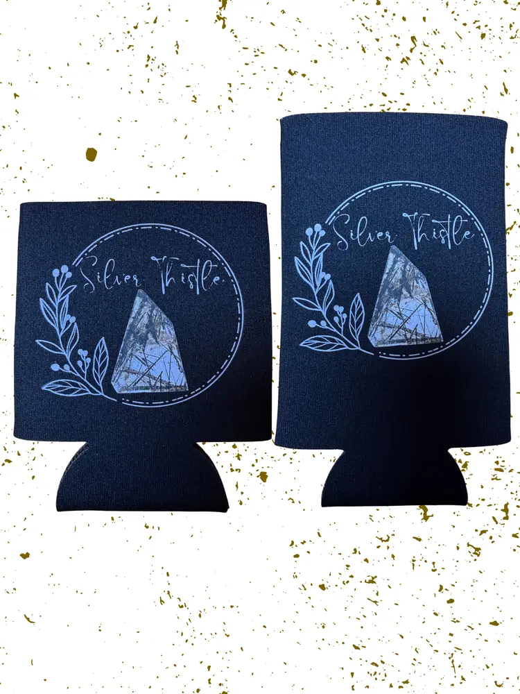0001 Silver Thistle Koozie