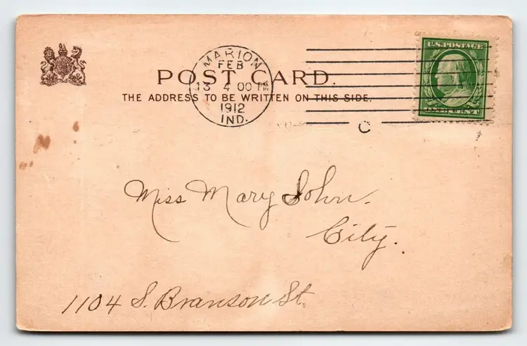 Valentines Day Postcard Tuck Signed E. Curtis Boy Hammer Saw Soap Box 1903