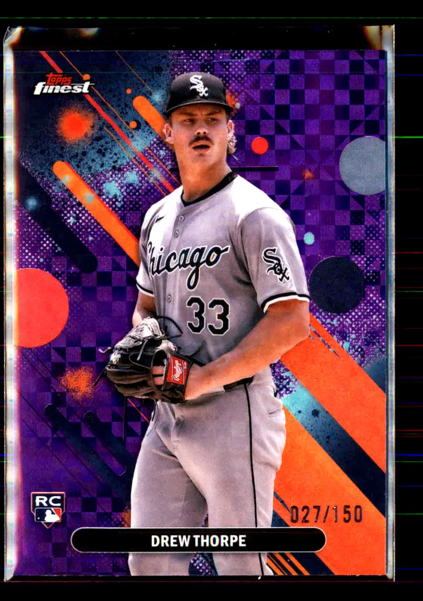 Drew Thorpe #/150 2025 Topps Finest Purple Refractor #15 - (113) - Chicago White Sox