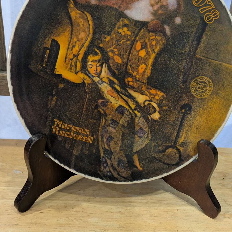 Norman Rockwell Christmas plate 1978 Christmas Dream