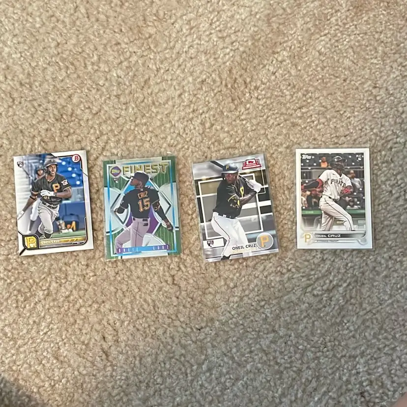 O’Neil Cruz RC Lot 4 Cards Pittsburgh Pirates