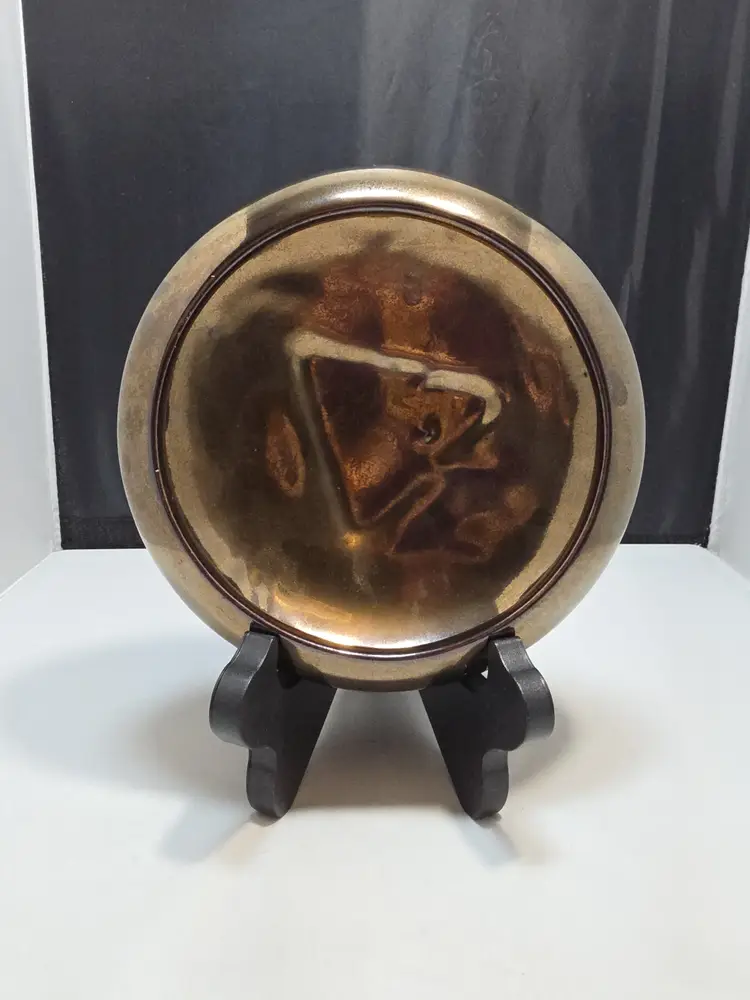 Vintage Haeger Bronze Glaze Low Bowl Centerpiece Planter 6. 5/8” Round (Y)