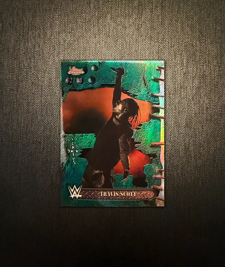 CS4 - Auc-02 / Travis Scott - WWE Chrome Cactus Jack - Green Refractor - 72/99 / #100