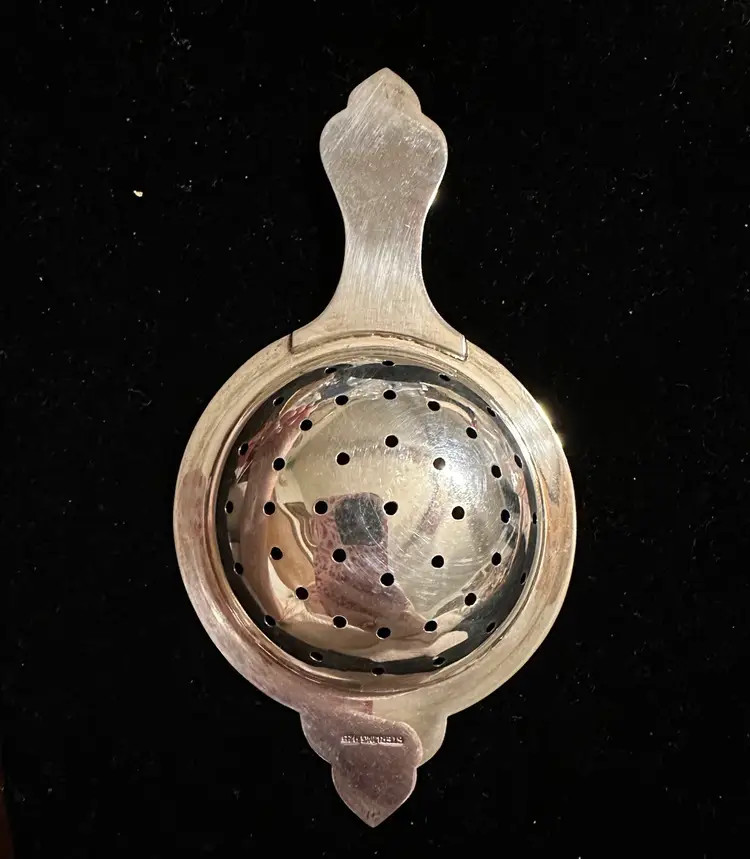 Art Deco Sterling Silver Tea Strainer minimalist