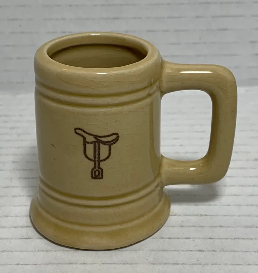 Jockey Saddle Toothpick Holder Or Shot Glass Ceramic