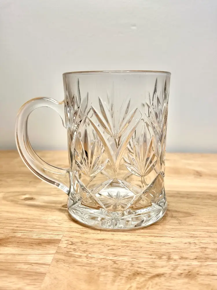 Paul Sebastian Vintage 1990’s Coffee Mugs Beer Mugs Crystal Glassware Set Of 3