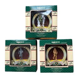 15. 3 Vintage Wizard Of Oz Enesco Ornaments