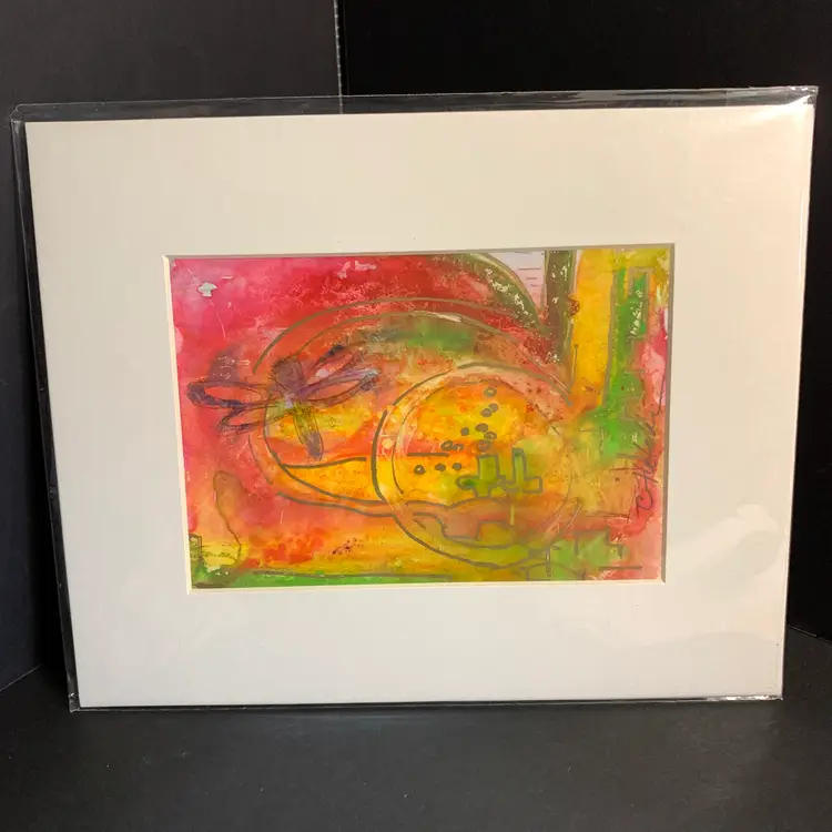 Cynthia Fletcher Original Acrylic & Ink "Sherbert Window"