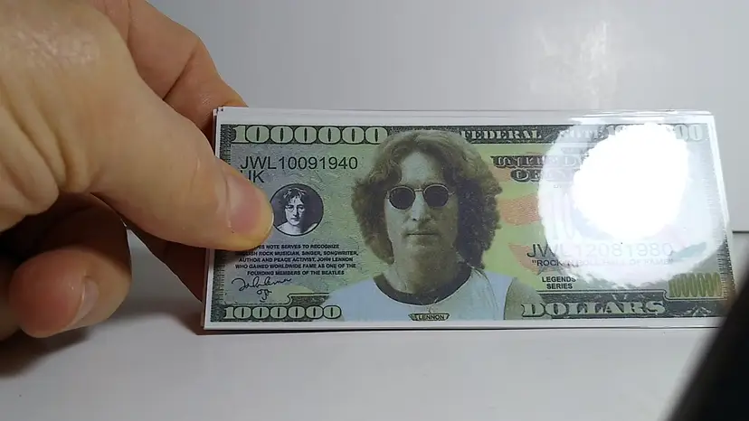 The Beatles Lot Of 20 Plastic Laminated Novelty Million Dollar Rock Star Notes Paul McCartney George Harrison Ringo Starr John Lennon