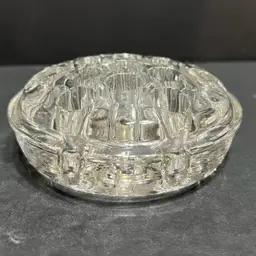 MARKDOWN! Large Clear Glass Flower Frog 13 Holes ~1.75” x 4.5” diameter