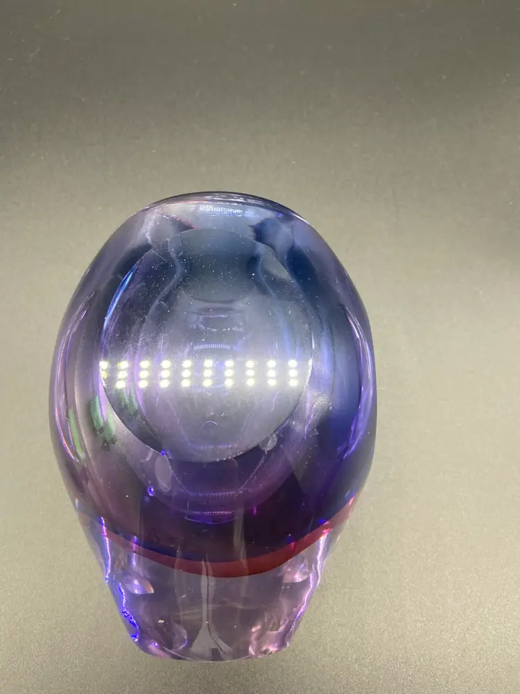 #23 GG Geometric Mid Century Modern Blue Purple Votive Holder Vase