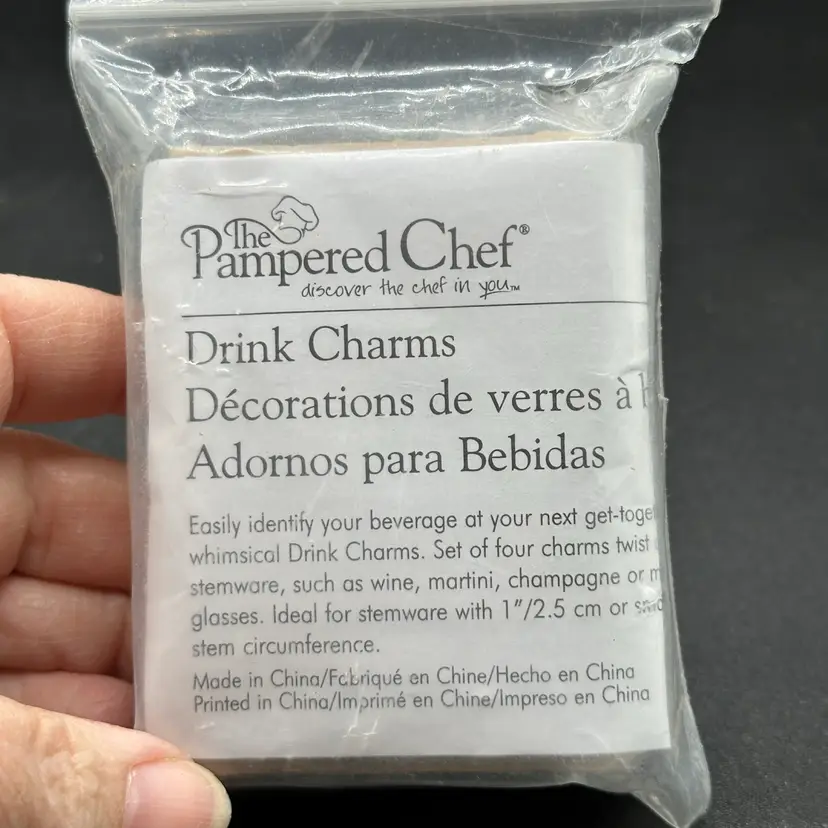 New Pampered Chef Drink Charms