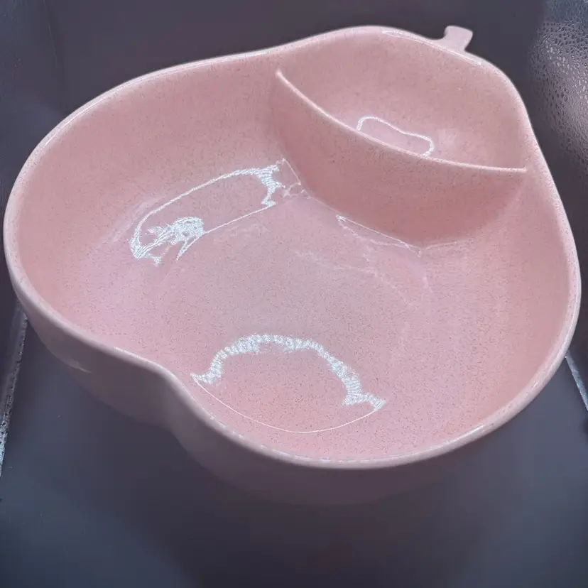 MCM Pfaltzgraff Pear Divided Dish Pink Speckled 12”x9.25”x 3.25”