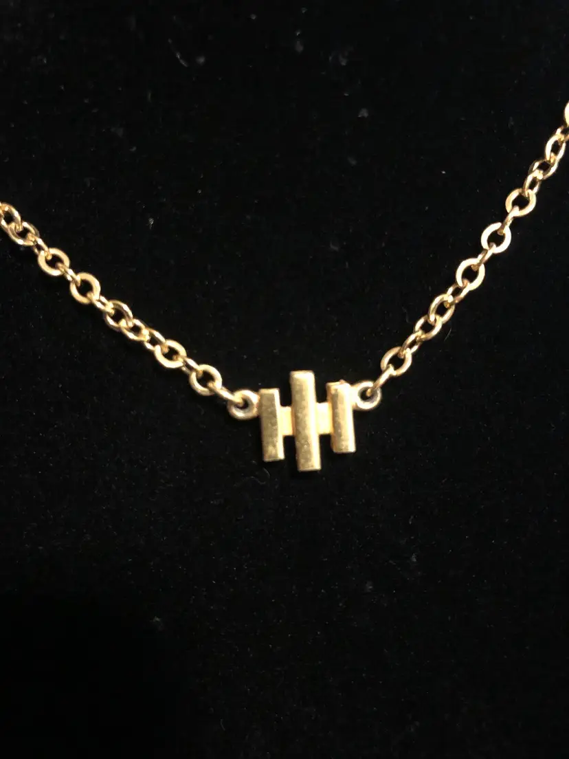 Vintage Crown Trifari Gold-Tone Mid-Century Modern Necklace