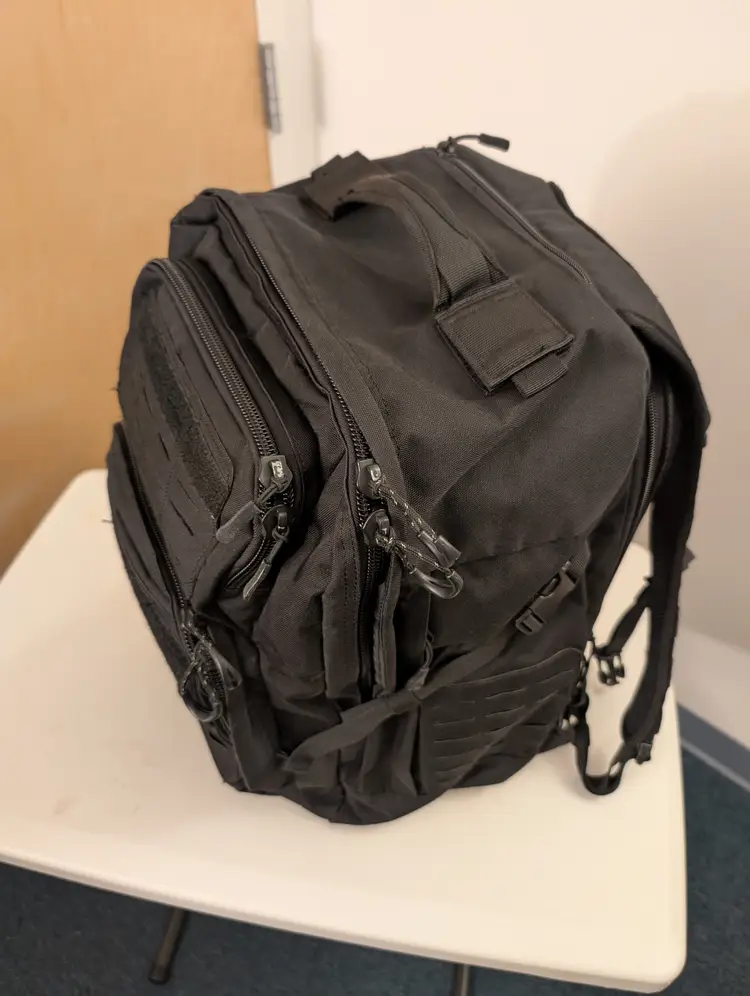 LAPG Atlas 24 52L Tactical Backpack, Black, Used/Fair Condition