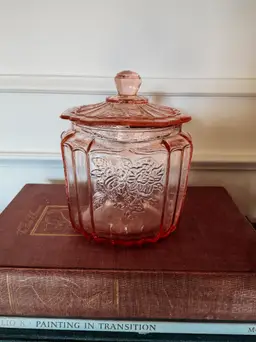 Depression Glass Cookie/Biscuit Jar