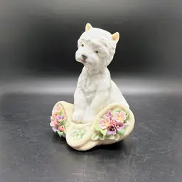 Lladro Porcelain Playful Character Utopia Dog Figurine #8207 Retired Westie