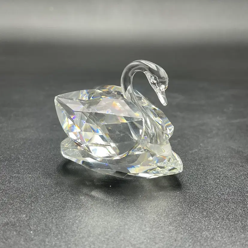 Swarovski Crystal Retired Large Swan 010005 Figurine Sculpture Marked Vintage