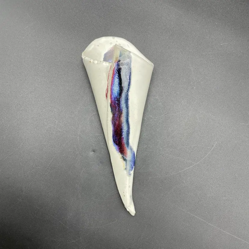 Studio Pottery Wall Pocket Vase Planter Wall Hanging Handmade Signed