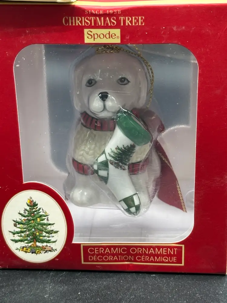 Lot of 3 SPODE CHRISTMAS Tree ORNAMENTS New In Box