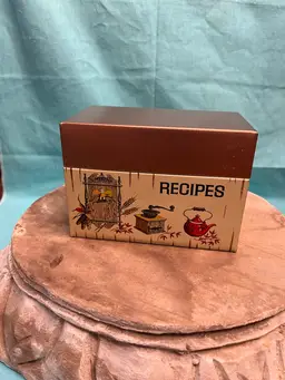 Vintage MCM Recipe Tin
