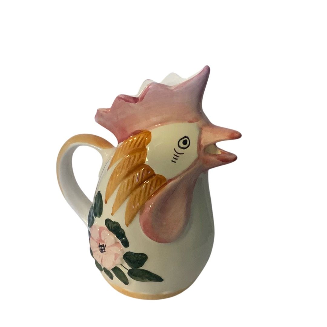 Niknax · Gorgeous Rooster Pitcher Creamer 6.5” Tall Made In Taiwan ROC