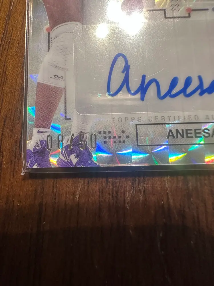 2024-25 Bowman Best U Let It Rain Aneesah Morrow Gold Refractor Auto Relic /50