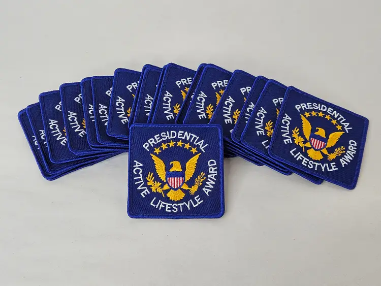 Lot of 25 Presidential Active Lifestyle Award Patches Square Embroidered Vintage