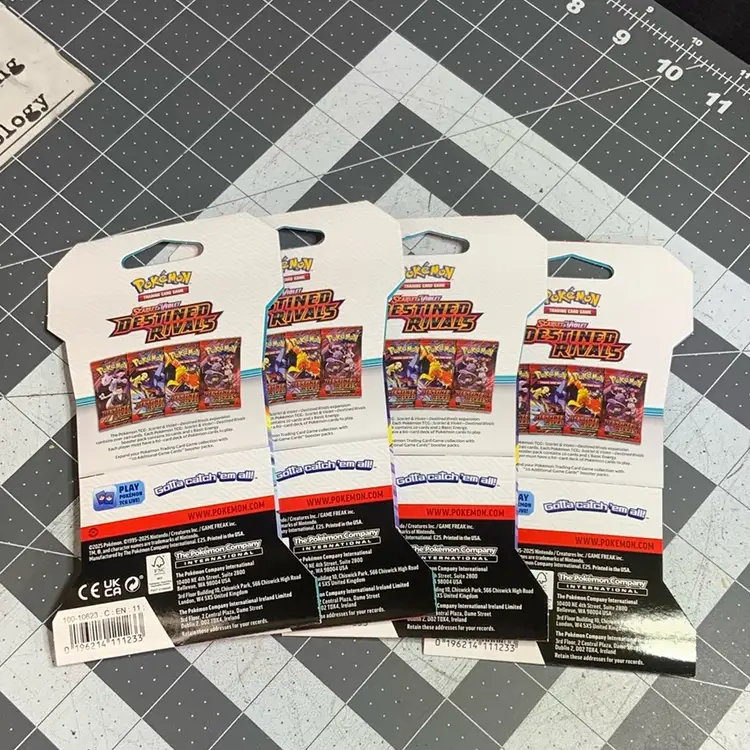 Four Booster Packs Destined Rivals Pokemon Variety Cover Art