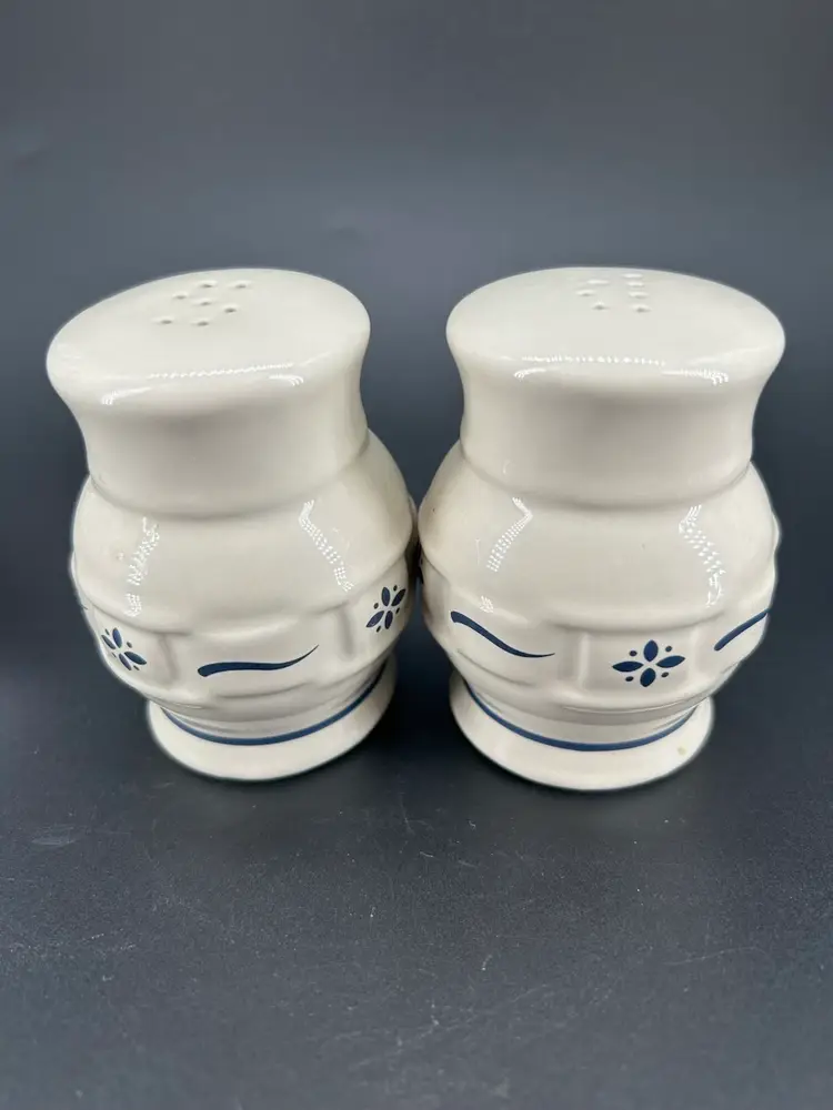 VINTAGE LONGABERGER SALT AND PEPPER SHAKERS