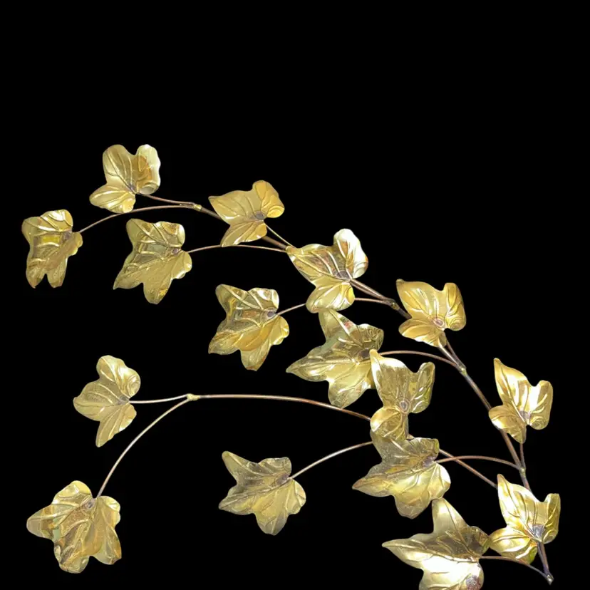 Mid Century Copper & Brass Ivy Leaves by Homco