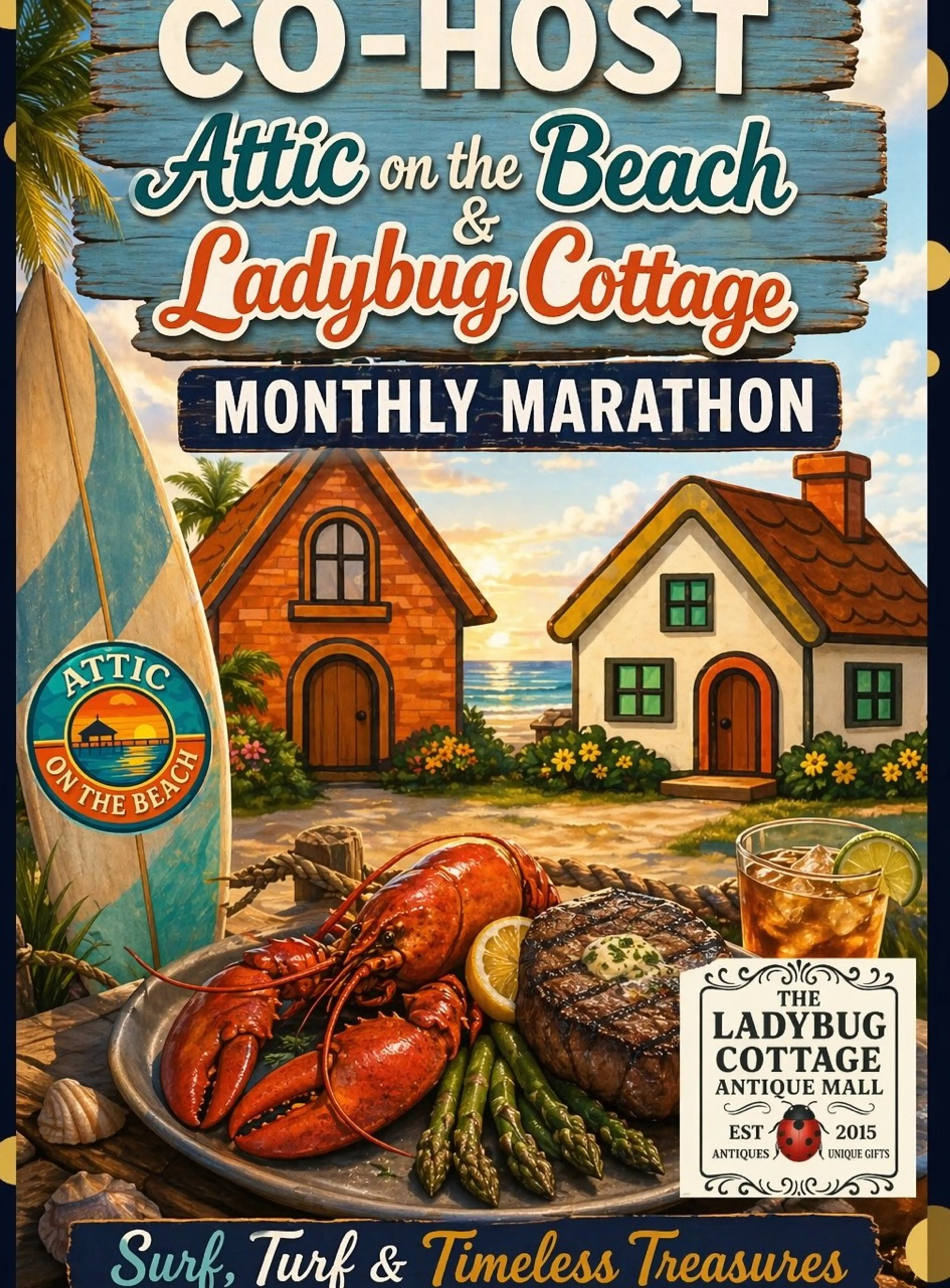 🐬🐞Attic On The Beach & Ladybug Cottage Monthly 10 Hour Marathon🐞🐬