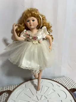 Porcelain Ballerina Cream Dre’s With Roses