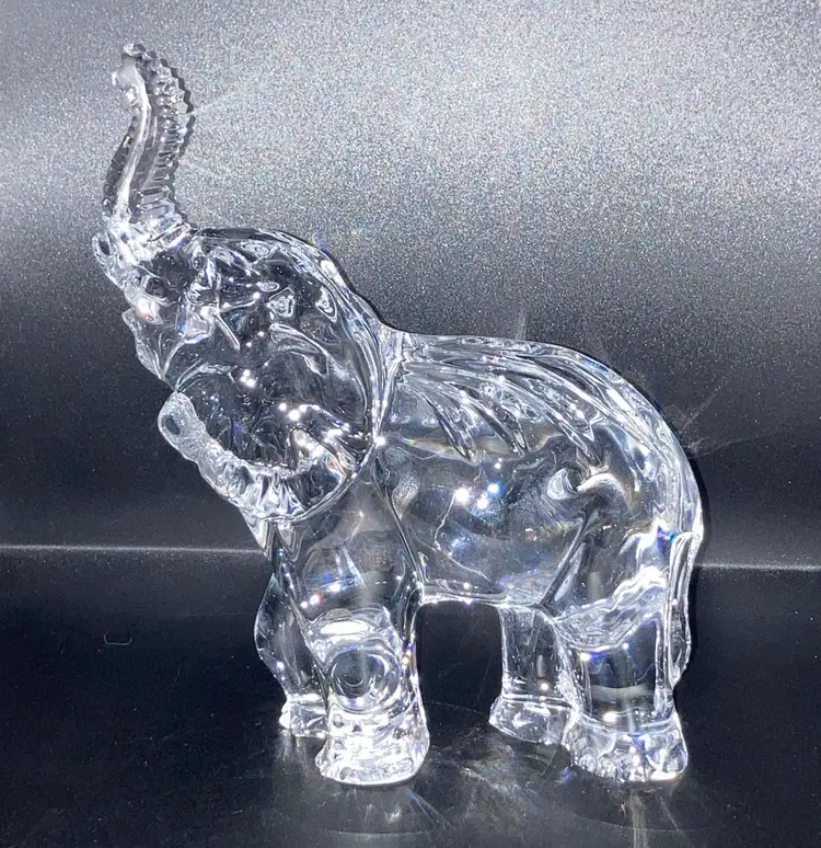 Vintage Waterford Crystal Elephant Paperweight ✨ 7” Tall 2” Wide Approx. 5” Long.  No Condition Issues.