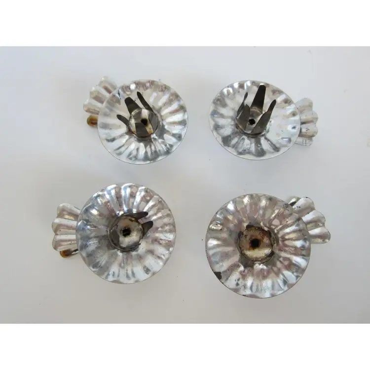 Antique Victorian Metal Christmas Tree Candle Holders